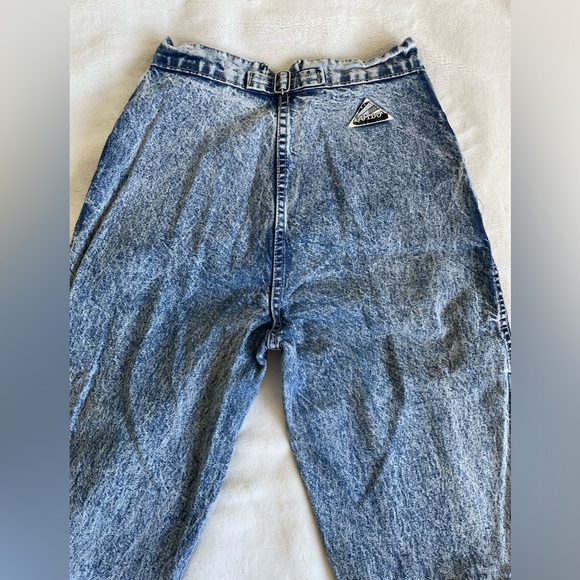 Vintage Guido acid wash jeans tapered 80s blue size 6 - Picture 4 of 7
